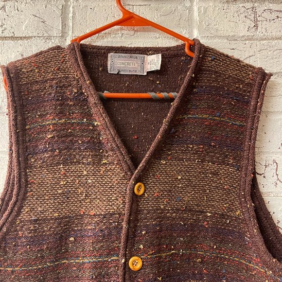 Concrete Mix Sweaters Vintage Concrete Mix Cardigan Sweater Vest
